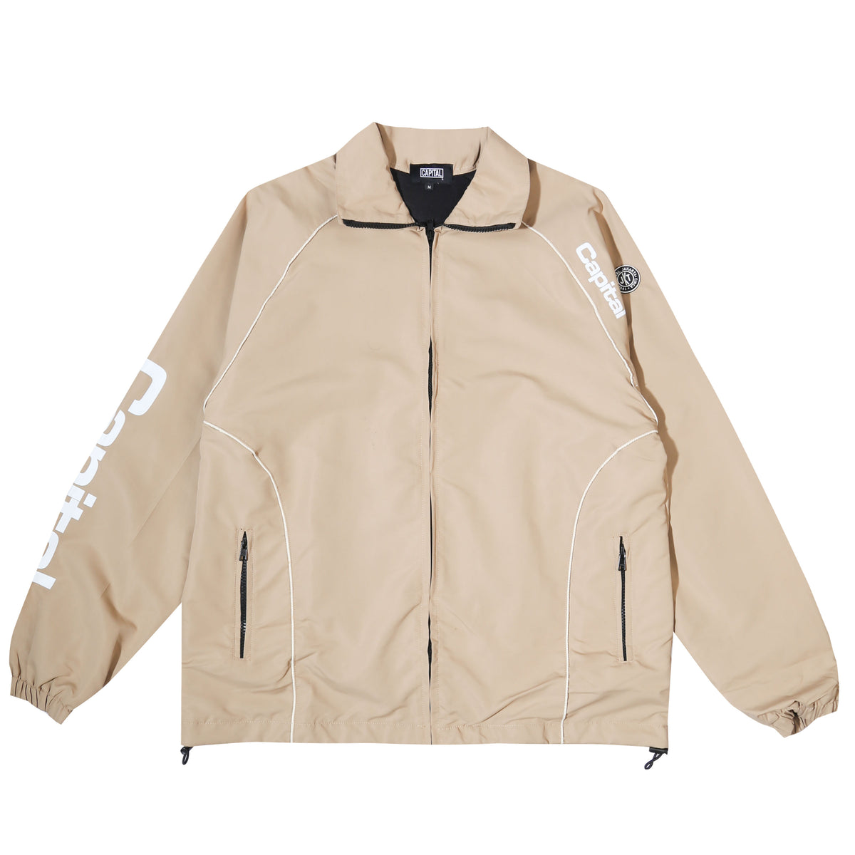 Capital Piping Line Track Jacket - Cream