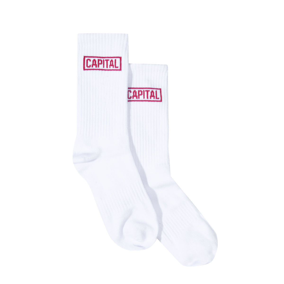 Capital Logo Sock - White