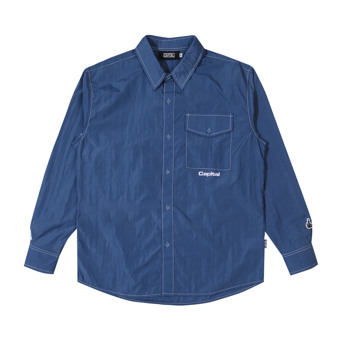 Crinckle shirt - Blue