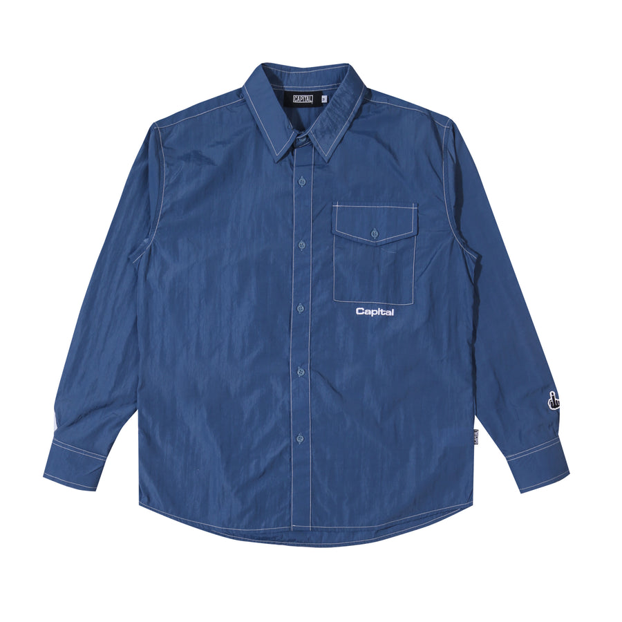 Crinckle shirt - Blue