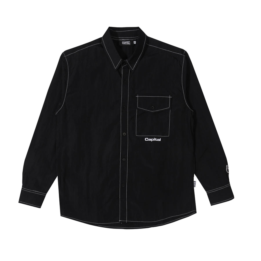 Crinckle shirt - Black