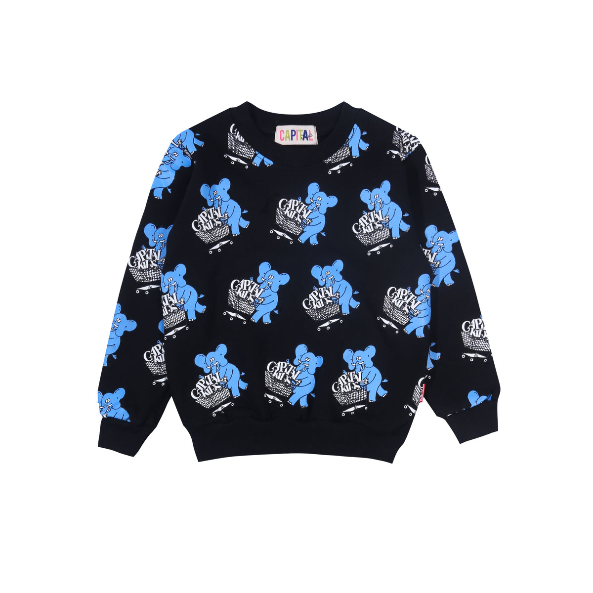 Elephant All Over Print - Black