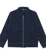 Wabash Stripe Work Jacket - Dark Blue