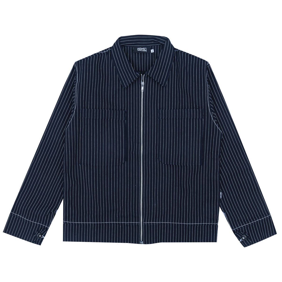 Wabash Stripe Work Jacket - Dark Blue