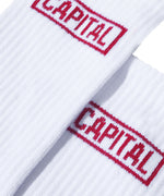Capital Logo Sock - White