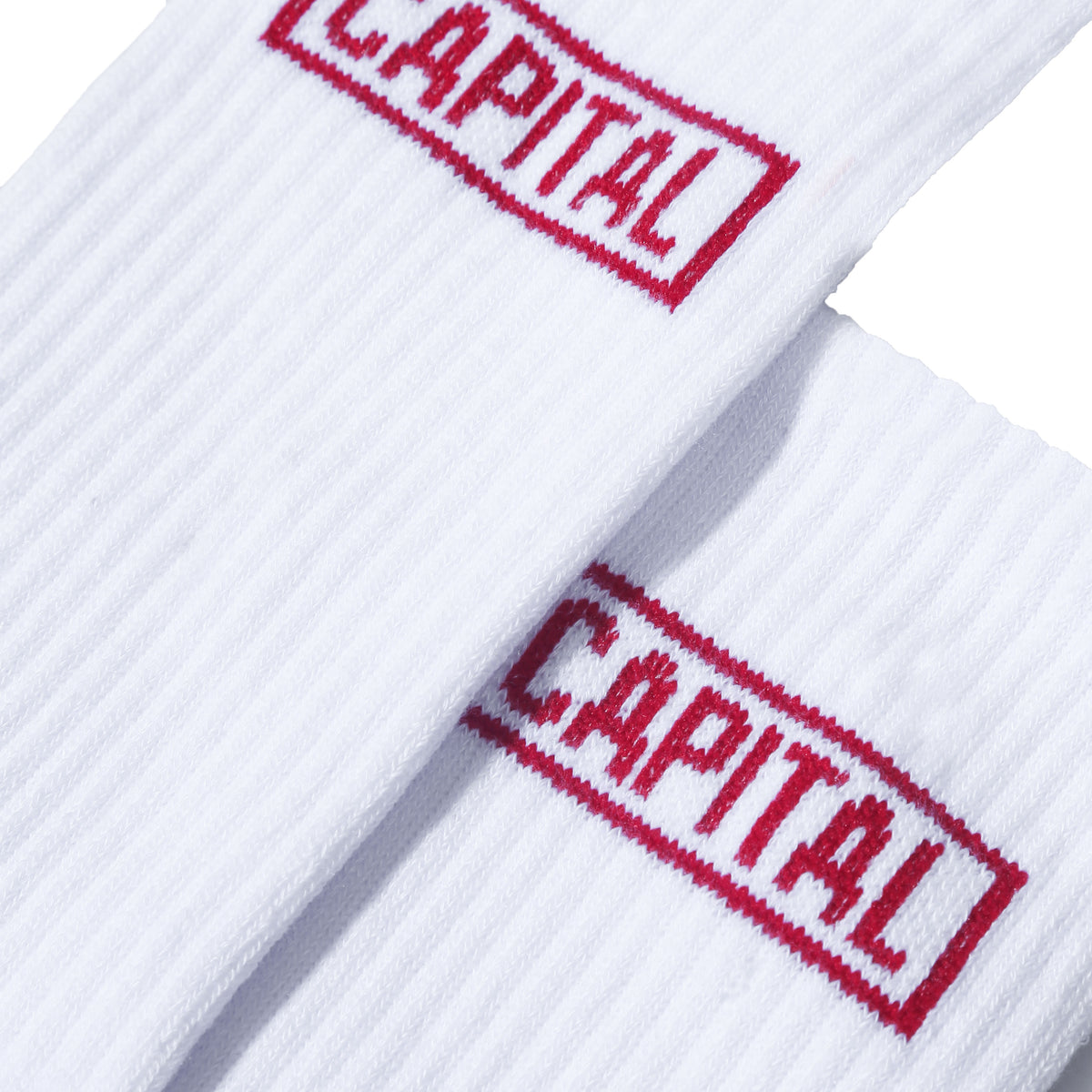 Capital Logo Sock - White