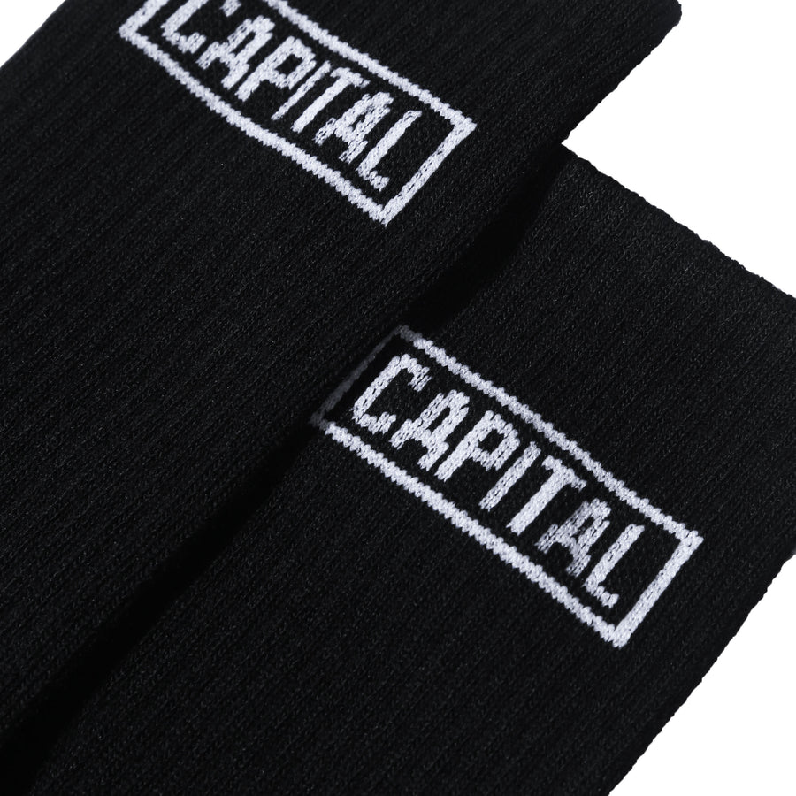Capital Logo Sock - Black